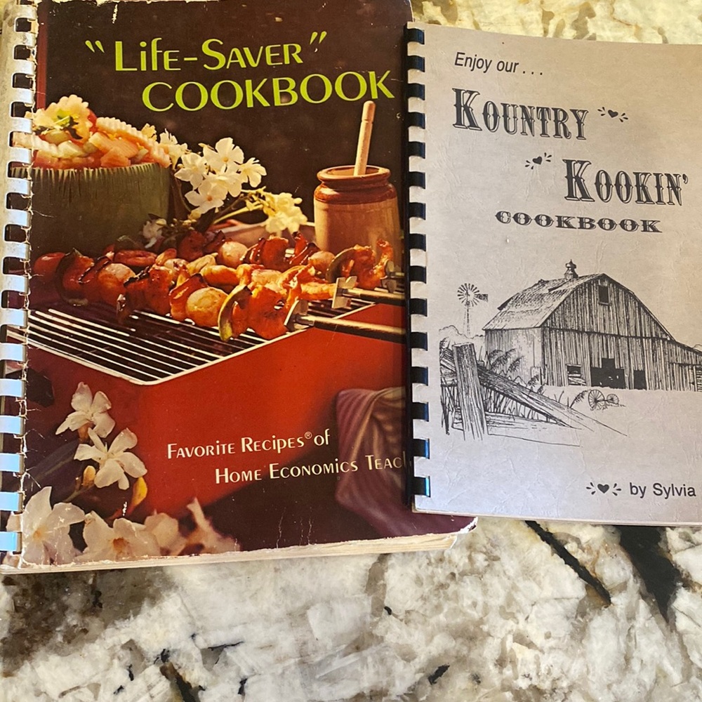 Two wonderful cookbooks one life- Saver  & Kountry Kookin